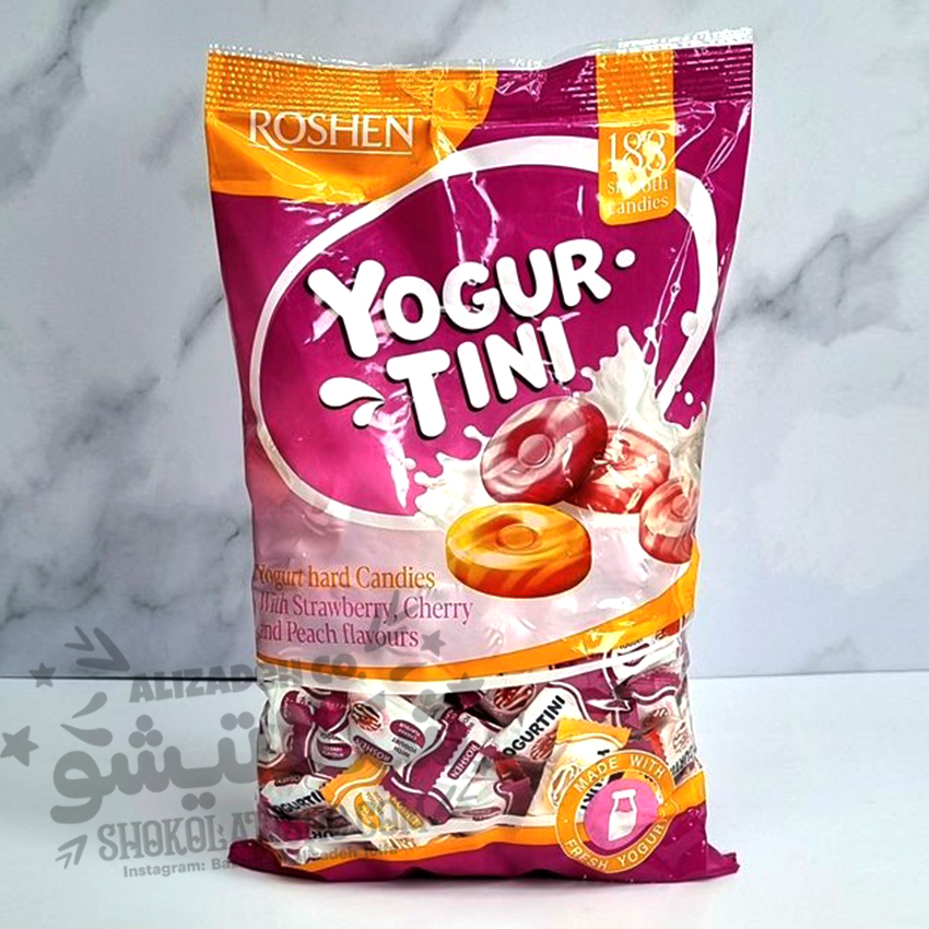 آبنبات ماست و میوه ای روشن Yogurtini Roshen