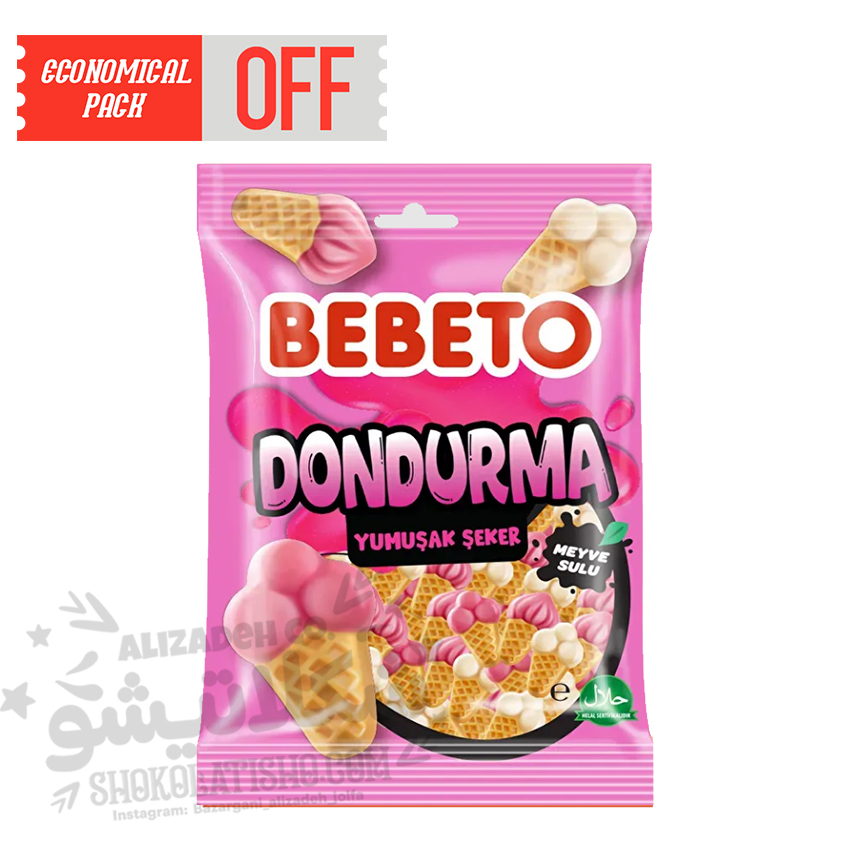 پاستیل ببتو بستنی بسته 80 گرم BEBETO