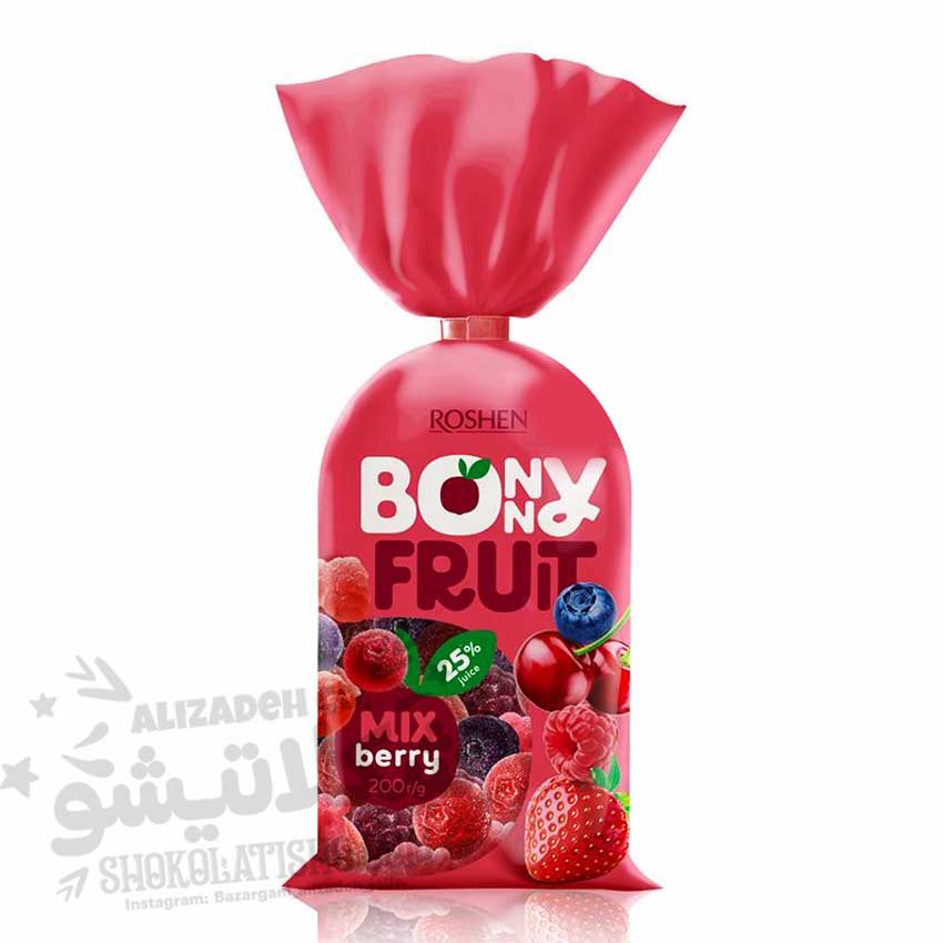 پاستیل کادویی بونی فروت میکس توت روشن200gr