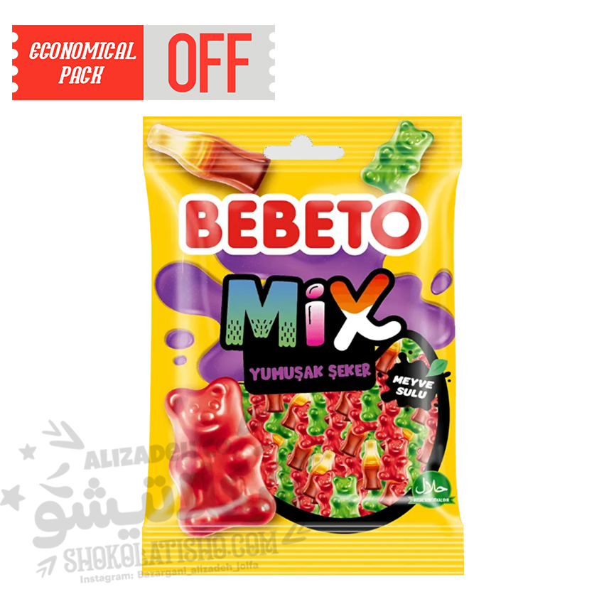 پاستیل ببتو خرسی میکس بسته 80 گرم BEBETO