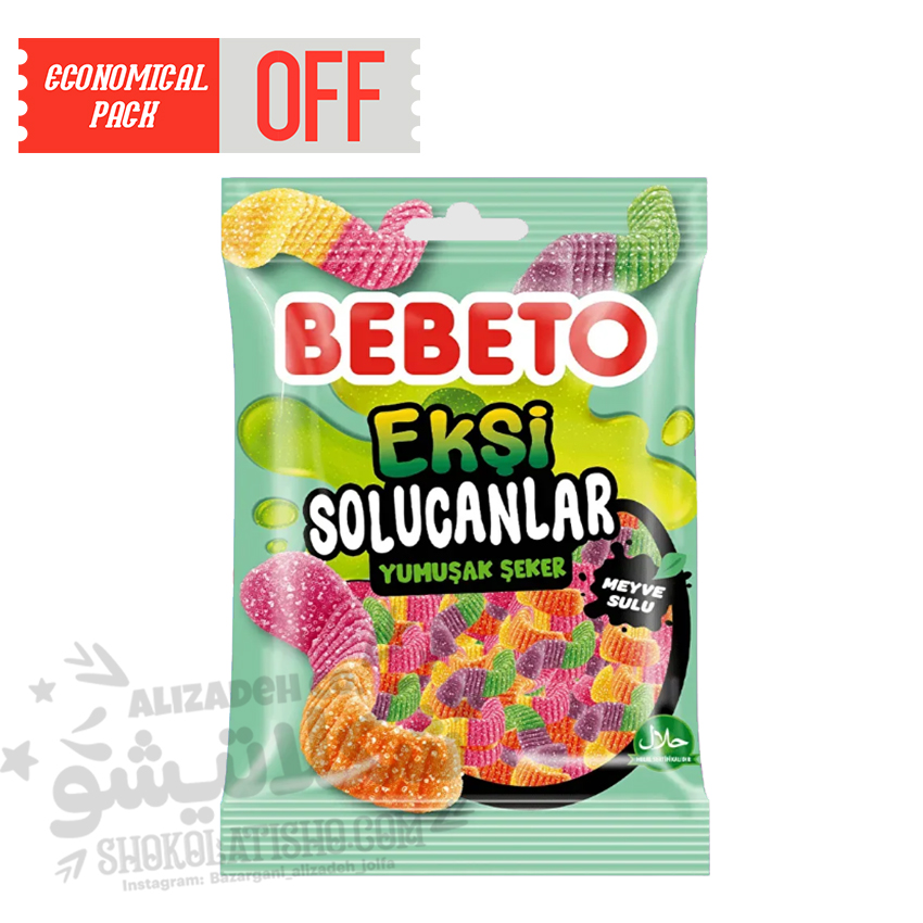 پاستیل ببتو مار شکری بسته 80 گرم BEBETO
