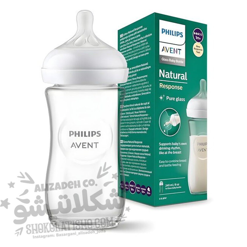 شیشه شیر پیرکس نچرال شیشه ای 240ml فیلیپس اونت