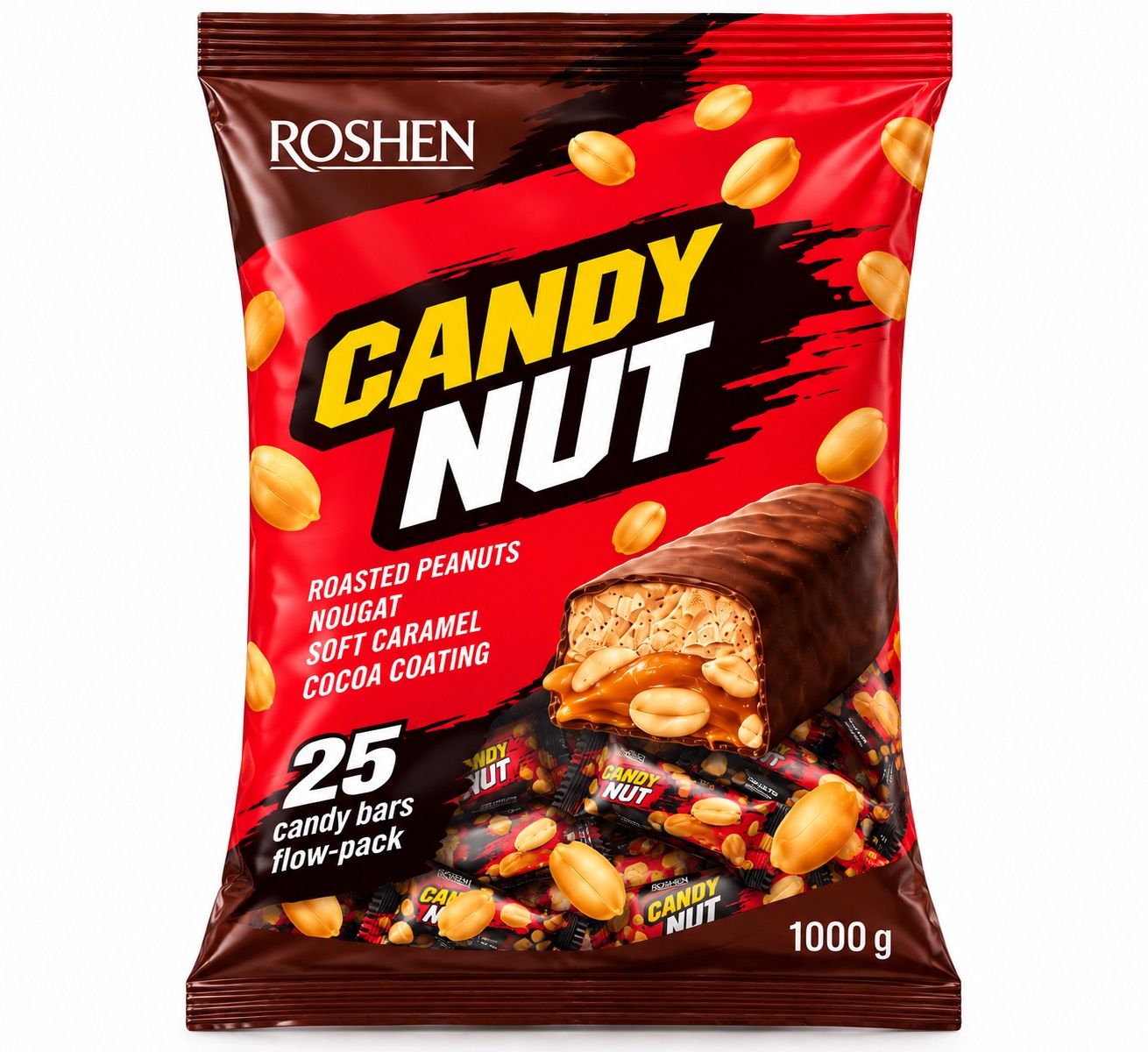 خرید شکلات کندی نات دارک روشن ۱ کیلویی | Roshen Candy Nut Dark