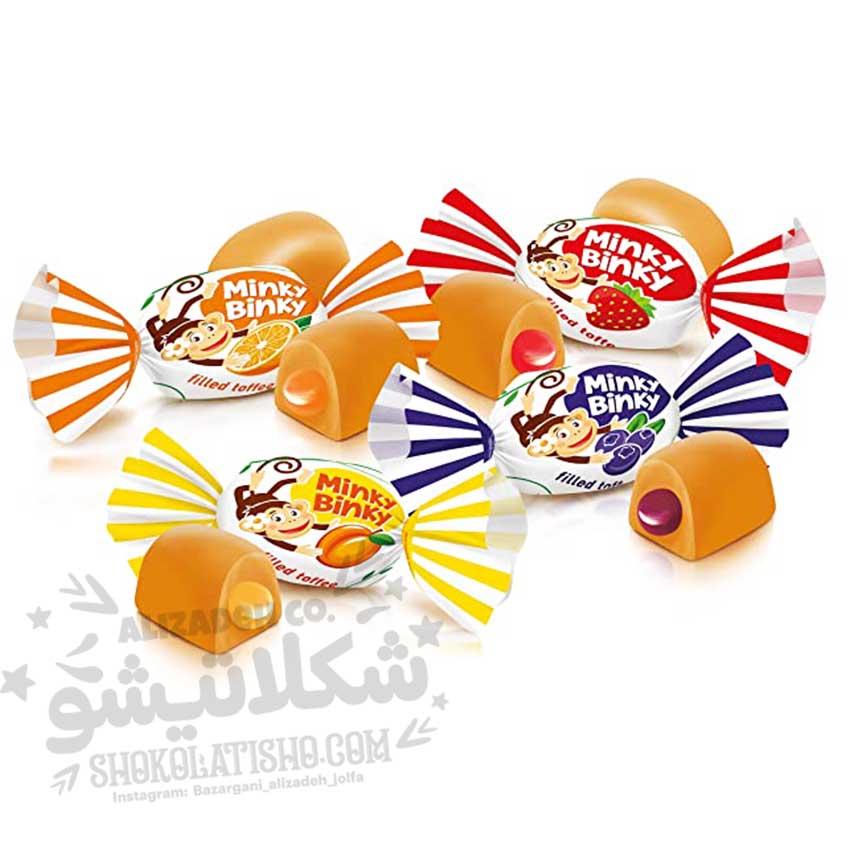 تافی مینکی بینکی میوه ایی روشن minky binky toffee